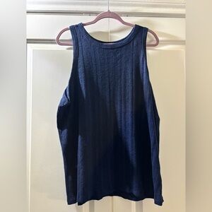 Maurices Dark Blue Textured Tank Top